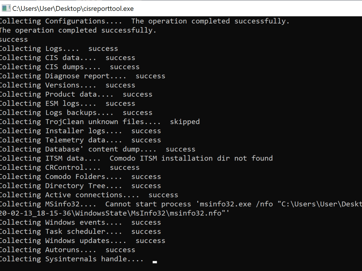 Comodo Report Tool: How Not to Upload System&nbsp;Reports